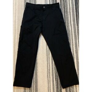 Gerry Fleece Lined Pants Mens 32x30(actual27) Black Nylon Stretch Hiking Outdoor